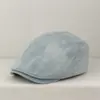 Gorra de visera simple y versátil estilo japonés, gorra de artista casual retro que hace que la cara se vea más pequeña, gorra simple ajustable de pico de pato para hombres