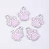 Acessórios Pingente Patinha de Gato Colorida Esmaltada DIY Contas Espaçadoras para Pulseira Acessórios de Joias com Contas Semi-Acabadas