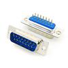 Conector de porta serial macho e fêmea VGA personalizado de fileira dupla RS232 tipo de solda de fio Db9/15/25/37 pinos