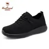 Sapatos casuais femininos, sapatos de poliuretano com sola macia, sapatos de malha respiráveis e leves, sapatos rasos fly-knit, sapatos de um só tom versáteis