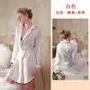 Estilo Novo Primavera e Verão Camisola Liso de Cetim com Abertura Frontal, Aparência Sofisticada, Roupão Simples e Confortável, Roupa de Casa Fresca e Confortável 525