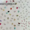 2*3 strass de circonita ovalada para decoración de uñas, strass blancos de moda y deslumbrantes, de fondo plano y forma irregular, accesorios de circonita para uñas ponibles
