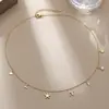 Venda Quente Moda Ouro Vento do Oceano Série de Letras Colar de Pérolas Decoração de Concha Estrela do Mar Concha Venda Quente Explosões