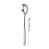 Directo del fabricante: cucharas soperas de titanio puro con mango hueco, disponibles en stock. Estas elegantes cucharas de mango largo, de cristal transparente y estilo coreano, son perfectas para el uso en casa y como vajilla.
