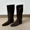 Botas altas de mujer marrones, elegantes y de alto valor. Otoño 2026. Nuevo artículo. Más vendido. Botas altas. Muy bonitas. Botas altas de equitación.