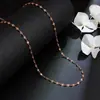 Corrente Universal de Aço Titânio Feminina Banhada a Ouro 18K Corrente Lisa Fashion Versátil Corrente da Clavícula Lábio em Forma de O Atacado Prata Ouro Rosa
