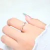 Anel Fino de Diamante para Mulheres, Estilo Japonês e K, Círculo Fino de Nicho, Pequeno Anel de Diamante, Abertura Exquisita, Anel Aberto de Ouro Empilhável