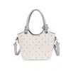 2026 Nueva Moda Casual Bolso de Hombro Estilo Coreano Estampado de Lunares Bolso de Mano Bolso Tote Elegante Simple Bolso Cubo para Mujer