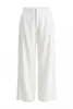 Pantalones Casuales Relajados de Lino 100% Pierna Recta Suelta Estilo Old Money Versátiles para el Trabajo Delgados Transpirables Caídos para Mujer