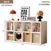 Gabinete de celosía partition de mesita de noche semi-cerrado gabinete de almacenamiento de dormitorio estante de almacenamiento de estantería de mesita de noche almacenamiento de extremo de cama de piso ocho compartimentos