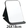 Espejo de maquillaje plegable color crema ins espejo de maquillaje abatible de cuero pu espejo de escritorio para dormitorio de estudiante oficina fabricante