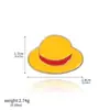 Mercancía de Anime Broches de One Piece: Luffy Sombrero de Paja, Zoro, Ace, Insignias de Barco Pirata