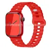 Para Banda de Apple Watch iwatch Color Único y Doble Hebilla de Rayo de Silicona Correa Ultra applewatch 1-8