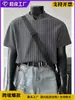 Top de comercio exterior transfronterizo Amazon estilo dinero antiguo con diseño jacquard texturizado, camiseta versátil de verano de cuello redondo y manga corta para hombre