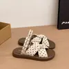 Sandalias de Lunares con Lazo para Mujer, Nuevo Calzado de Verano para Exteriores, Pantuflas de Suela Gruesa que Aumentan la Altura Estilo Hada para Combinar con Vestidos, Chanclas de Playa
