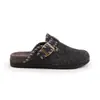 Primer Encuentro Temporada Hebilla Cálida Birkenstock de Suela Gruesa Pantuflas de Piel Otoño/Invierno 2026 Nuevas Pantuflas de Exterior para Mujer de Punta Cerrada