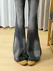 Chao Li tiene en stock jeans de microcampana negros y grises para mujer Estilo nuevo de otoño Elásticos (chica picante) Pantalones de campana adelgazantes Personas altas