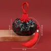 Pingente Porta-Cabelo Fetal Estilo Antigo Portátil, Acessórios Hanfu, Bolsinha de Brocado Bordada, Sachê Retrô, Bolsa Sachê Vazia Atacado