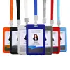 En stock de fábrica tarjetero de plástico tarjetero para identificación de estudiante tarjetero rígido para tarjeta de identificación tarjetero para identificación de exposición carcasa para tarjeta de trabajo de fábrica