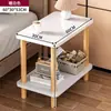 Alternativa a la mesa de noche: Mesa de noche moderna simple, Estante de almacenamiento pequeño, Mesa pequeña de pie, Madera maciza, Color de madera natural simple