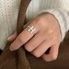 Anillo Onihan S925 de plata esterlina con letra H simple, personalidad femenina, diseño de nicho ligero de lujo, anillo abierto de alta calidad