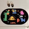 Alfombrilla de Piso de Barro Diatómico con Cachorro de Dibujos Animados para Puerta de Baño Absorbente Antideslizante Resistente a la Suciedad Felpudo para Inodoro Secado Rápido Fácil Cuidado Cojín