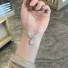 Collar de Lujo Ligero Corazón Gota de Agua Alas de Ángel para Mujer Cadena de Clavícula de Nicho de Lujo Ligero Gama Alta 2025 Nuevo Versátil