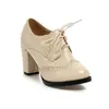 Botas de Salto Alto Estilo Britânico Salto Grosso para Outono e Primavera Original Comércio Exterior Tamanho 32-43 Botas Femininas Sapatos para Quatro Estações Sapatos de Salto