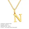 Collar con Colgante de Letra Emanco Acero de Titanio No se Desvanece Cadena para Clavícula Cadena de Hueso de Serpiente de Acero Inoxidable Nicho Europeo y Americano para Mujeres