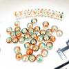 4 * 8 mm cuentas de ábaco esmalte coloreado accesorios de joyería DIY horquilla estilo antiguo color degradado esmalte coloreado material de accesorios para el cabello vintage