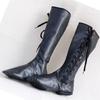 Botas Mongolianas de Cuero Genuino Botas de Baile Primavera Nuevo Zapatos de Fitness de Suela Blanda Zapatos para Caminar para Hombre y Mujer Zapatos para Baile Cuadrado