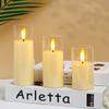 Luz de Vela Digital LED Copo Acrílico Cera Artificial Festa Casamento Aniversário Confissão Luz de Vela Atmosfera Ornamentos