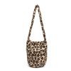 Bolsa de Hombro de Moda Estilo Perezoso Linda Color de Contraste Otoño e Invierno Explosiones Ligera Versátil Lana de Cordero Cruzada Bolso para Mujer