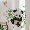 M16508 Adesivos de Parede Criativos de Animal Cartoon Folha de Planta Verde Decoração de Sala de Estar Adesivos de Parede Autoadesivos