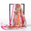 AliExpress artículo más vendido primavera y verano arena Hangzhou bufanda de seda satinada flores floreciendo bufanda de flor para mujer bufanda cuadrada grande de 90 venta al por mayor