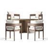 Combinación de Mesa y Silla de Ocio para Exterior Personalizada de Fábrica, Patio de Casa, Balcón Exterior, Jardín, Juego de Muebles de Mesa y Silla de Teca