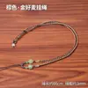Colar Cordão Jinhaomai Pingente Cordão Dourado Jade Pingente Cordão de Joia Masculino e Feminino Cordão de Segurança com Puxador