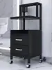 Gabinete de Herramientas para Barbería, Estación con Espejo para Salón de Peluquería, Gabinete para Cortar el Cabello, Carrito para Salón de Belleza, Estante de Almacenamiento para Secador de Pelo Dedicado para Salón de Peluquería
