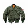 Traje de Béisbol Americano Engrosado Otoño e Invierno Verde Militar Chaqueta Bomber MA-1 talla grande Cuello Vertical Chaqueta de Trabajo para Hombre