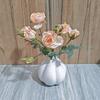 Venta al por mayor Jarrón de cerámica Jarrón de ajo Adornos para el hogar Púrpura Blanco Adornos de escritorio Adornos florales Artesanías Botella floral