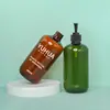 Botella de Plástico Redonda de Hombro con Dispensador de Loción de 500ml para Venta al por Mayor, Botella de Champú para Mascotas, Botella de Gel de Ducha, Cosméticos Espesados