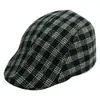 Gorra retro para hombre, boina a cuadros de otoño e invierno, gorra coreana de mediana edad, gorra progresiva informal Joker, venta al por mayor