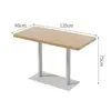 Conjunto de Mesa y Sillas Estilo Tronco para Tienda de Té con Leche Banco Largo de Pared para Tienda de Postres Sofá tipo Cabina de Pared para Cafetería Uso Comercial
