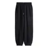Pantalones Deportivos Casuales de Seda Compuesta AG300g para Mujer Primavera/Otoño Pierna Recta Color Sólido Estilo Simple Cortavientos Todo Fósforo
