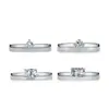 Anel de Prata Esterlina S925 Transfronteiriço Novo Zircônia Geométrica Design Simples Feminino Sentido de Alto Padrão Combinação de Anel de Diamante de Simulação
