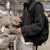 Suéter cárdigan de marca moderna estilo coreano para hombre 2024 Otoño e Invierno Nuevo estilo Cuello vertical Suéter de punto Estilo Hong Kong Ins Chaqueta holgada
