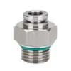 Acero Inoxidable 304 Rosca Métrica Pc8-M8*1.25 Paso Recto Diente Fino Conector Rápido Pl10*M10