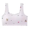 Sujetador tipo chaleco sin costuras de verano, estilo fino, estampado, con tirantes anchos, sin varillas, sujetador cómodo para niñas jóvenes