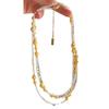 Estilo Nacional Retro Melard Cálido Otoño Cadena de Suéter de Perlas de Cristal Artificial de Alta Calidad con Múltiples Estilos de Uso Collar Cadena para Clavícula