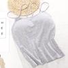 Camisola Versátil de Verão com Alças Cruzadas para Estudantes, Pode Ser Usada como Camada Interna ou Roupa Exterior, Estilo Moderno, Puro e Desejável